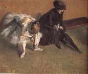 Edgar Degas Waiting painting